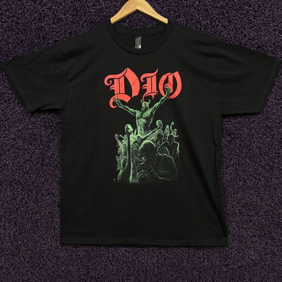 Dio Stand Up and Shout Holy Diver Heavy Metal Band T-Shirt L - Picture 1 of 4